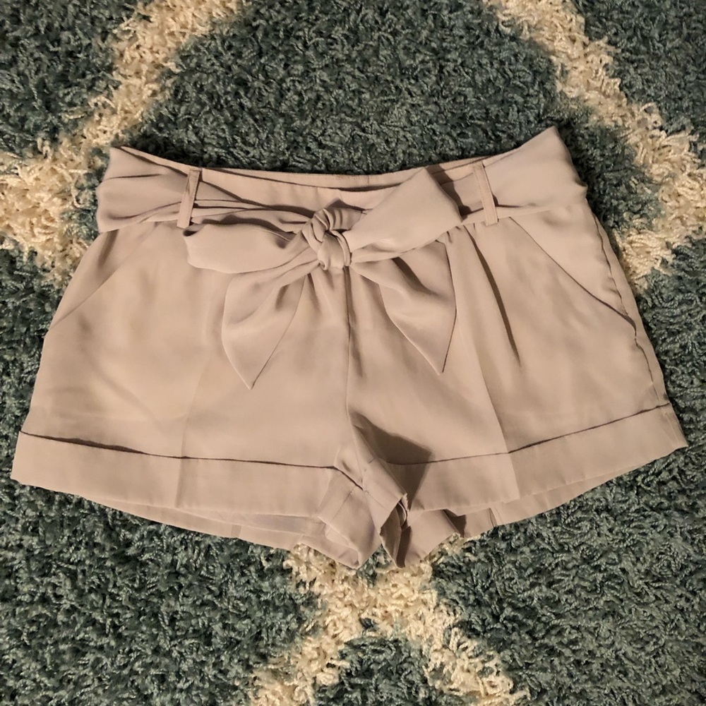 Express dressy shorts with silk bow tie dress